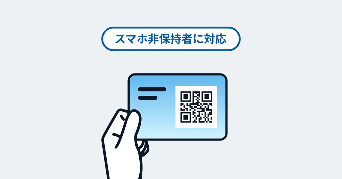 スマホがなくても取扱店舗での現金チャージ(購入)と決済が可能に！