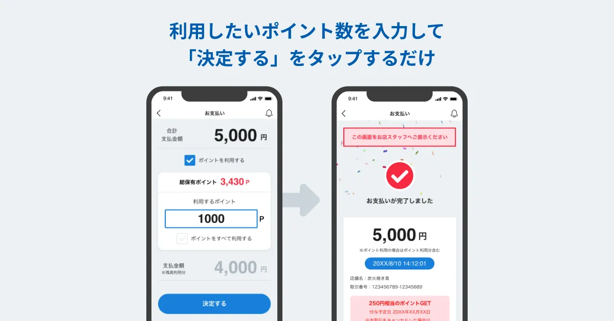 利用者のロイヤリティアップを実現！ポイント機能